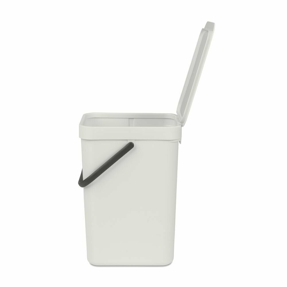 Ведро для мусора 12 л Brabantia Sort & Go светло-серый - фото №4