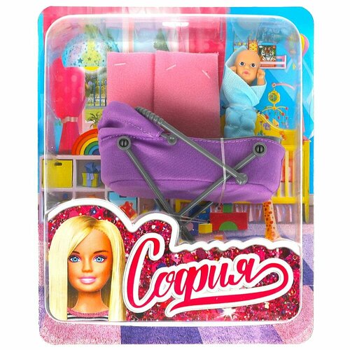 Аксессуары для кукол 29 см младенец коляска Карапуз ACB-05-S-BB 1625₽