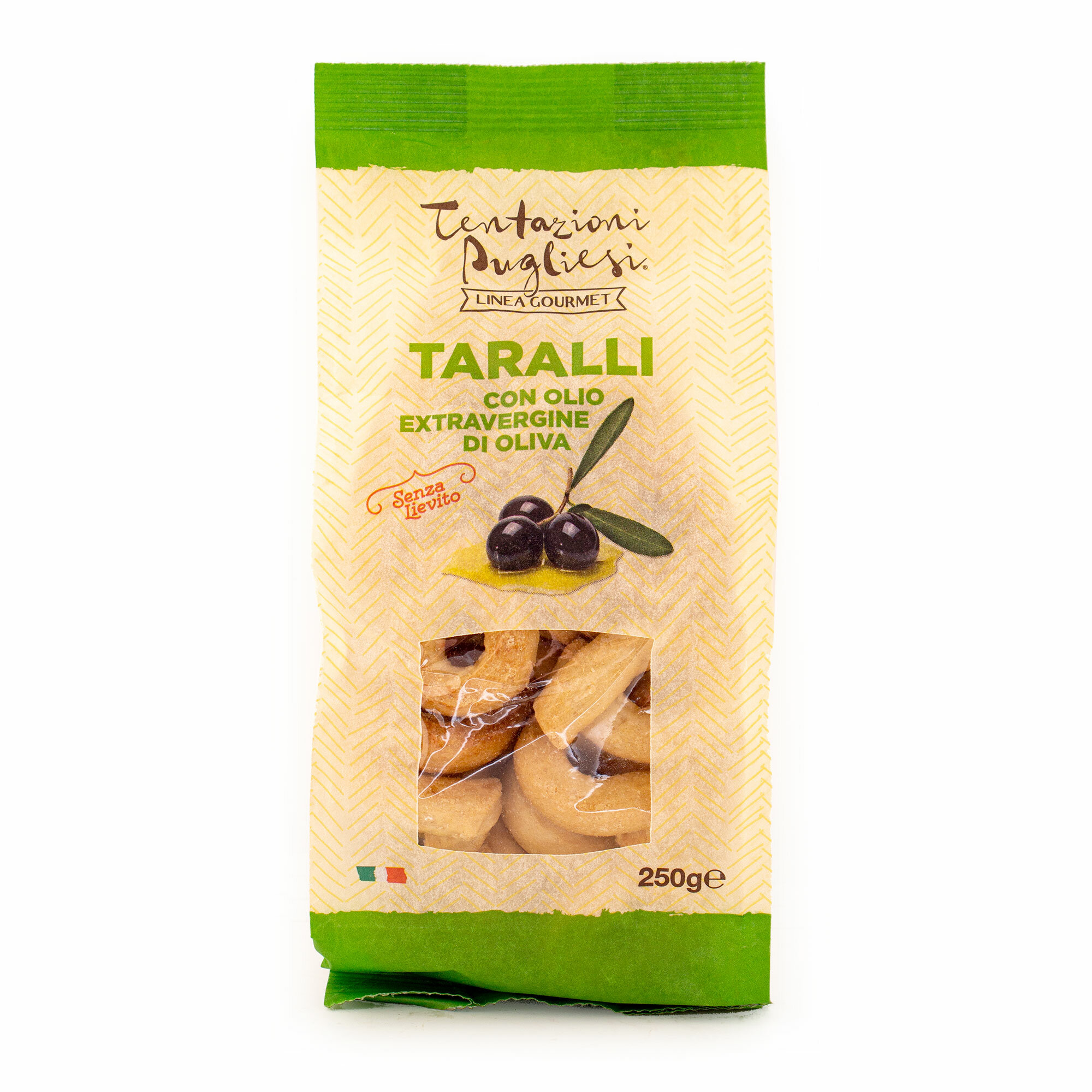 Таралли с оливковым маслом первого холодного отжима (экстра верджин) LINEA GOURMET, TENTAZIONI PUGLIESI, 0,250 кг