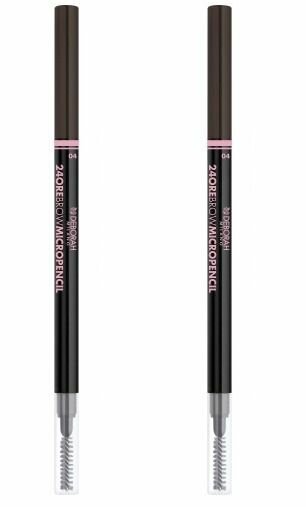 Карандаш для бровей, Deborah Milano, 24Ore Brow Micropencil, тон 03, 0,1 г, 2 шт