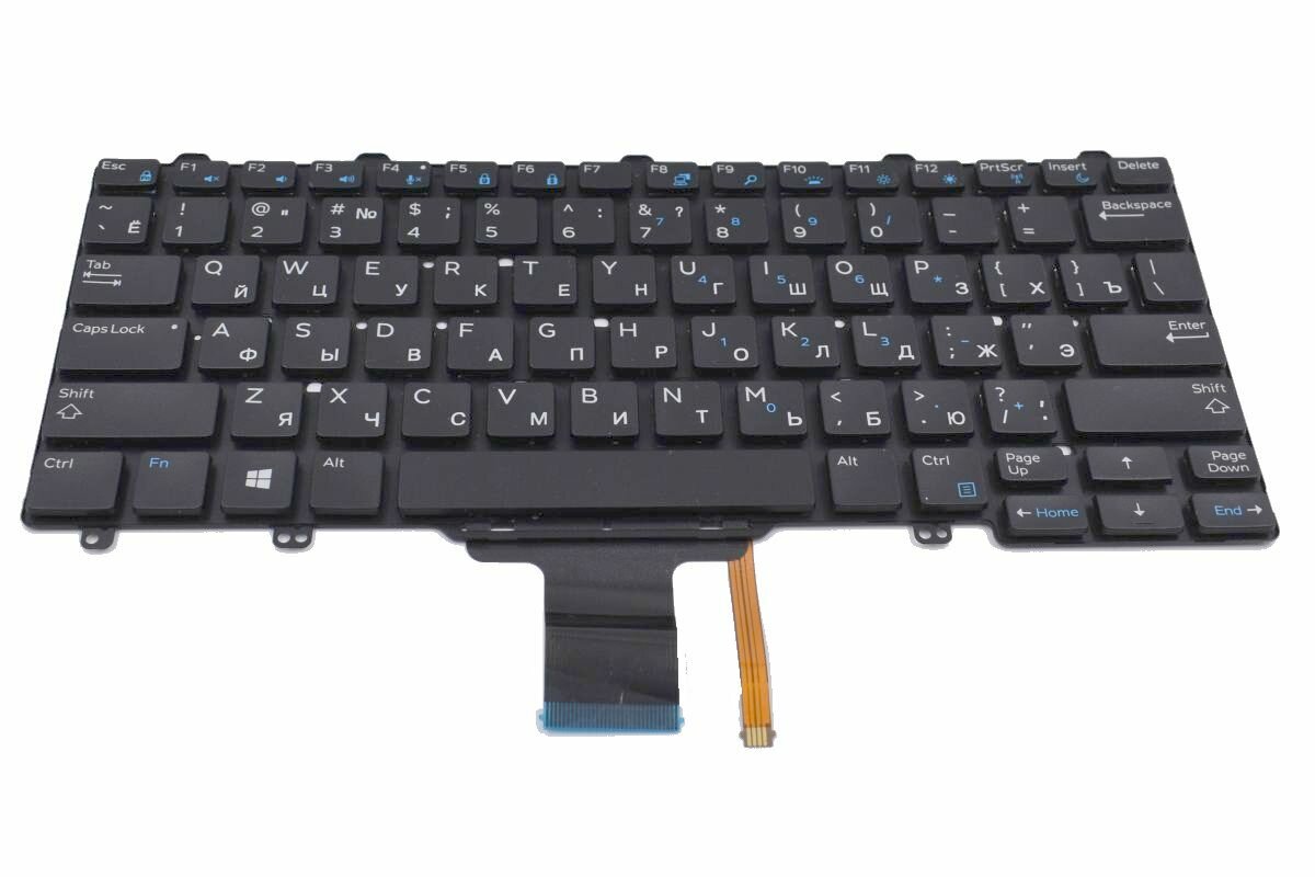Клавиатура для Dell Latitude 7275 ноутбука с подсветкой