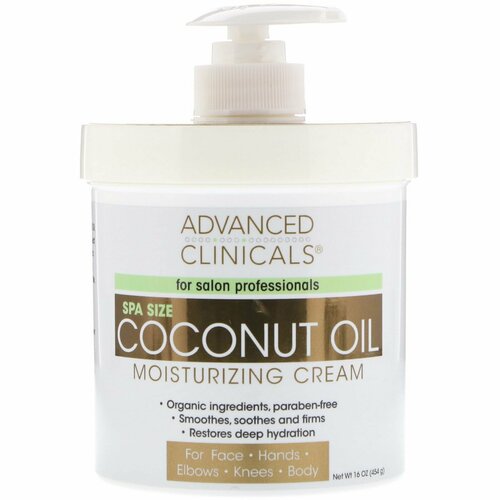 Advanced Clinicals Увлажняющий крем для лица с кокосовым маслом 454 г 2790₽