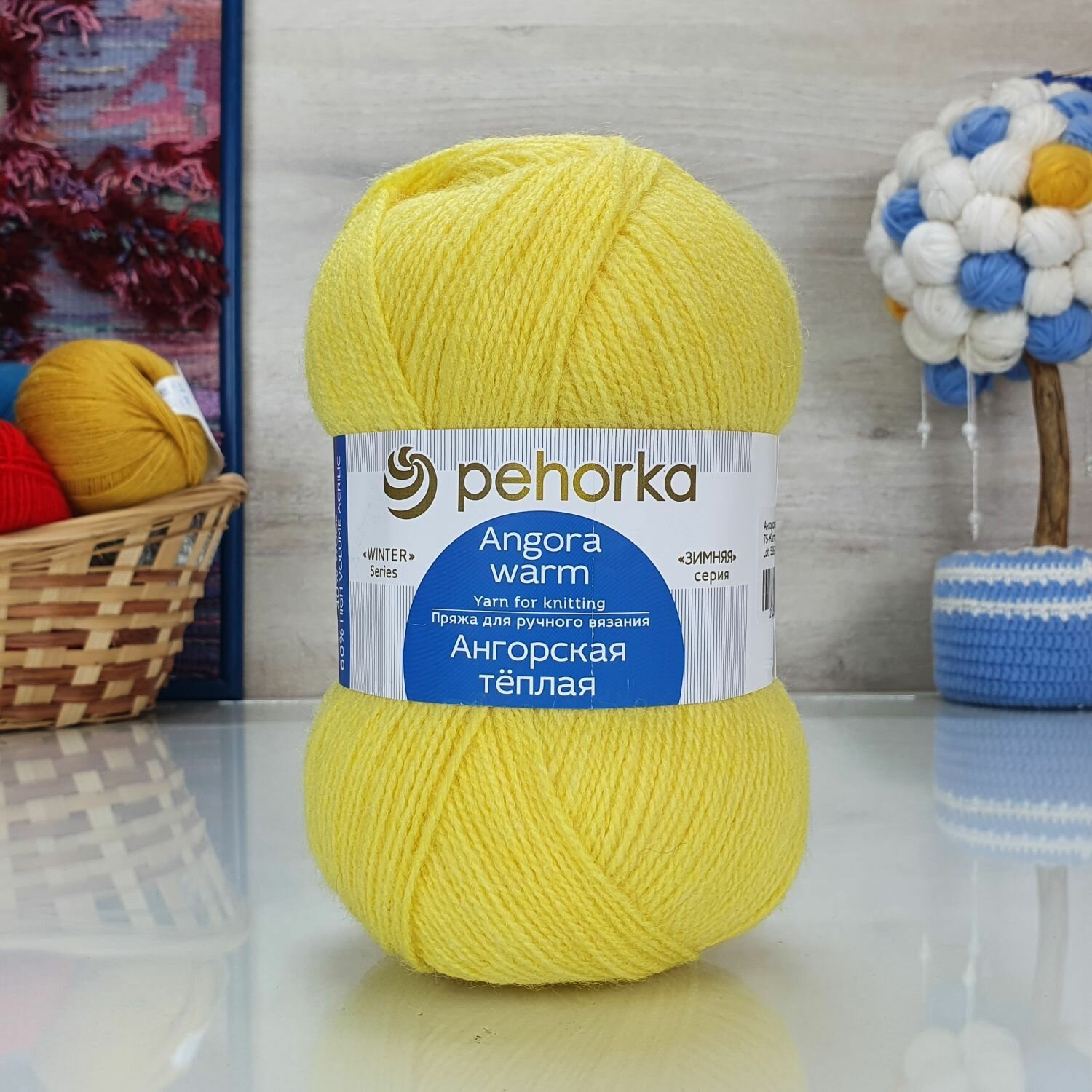 фото Пряжа Пехорка Ангорская тёплая, 40 % шерсть, 60 % акрил, 100 г
