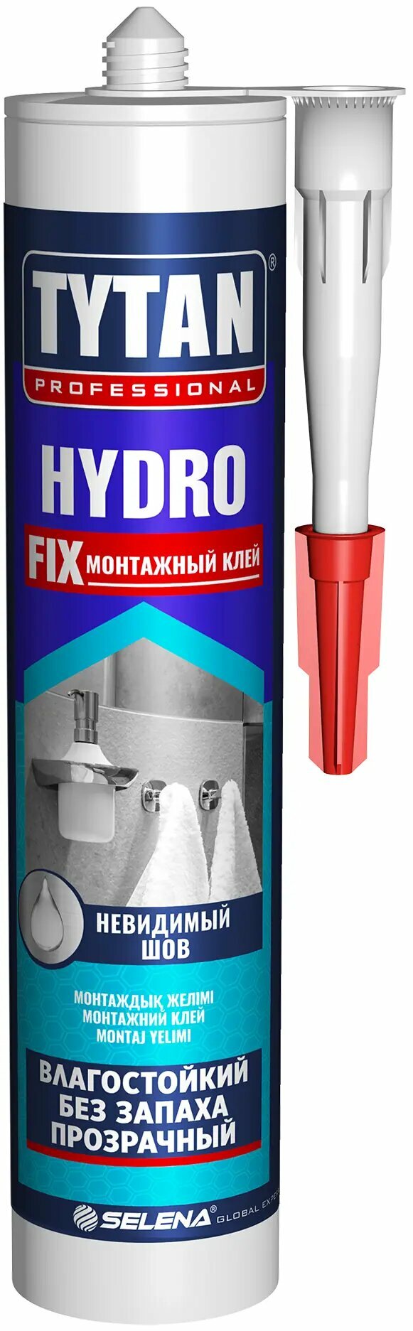 Монтажный клей на водной основе прозрачный без запаха TYTAN Professional Hydro Fix 310 мл