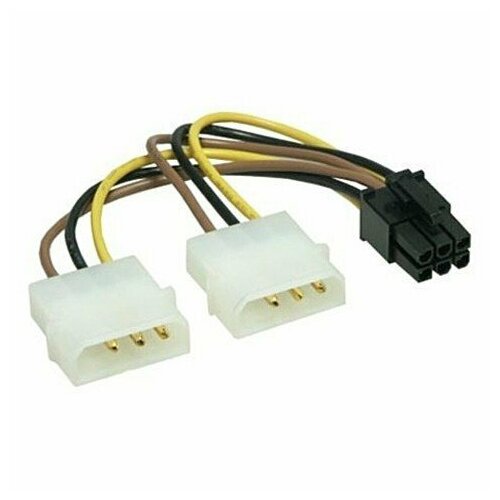 Кабель питания видеокарты. Molex *2 - PCIe 6pin 2 5 sets 2 pin kit 1 2 3 4 5 6 pin amp way super waterproof seal electrical wire connector socket for car waterproof connector