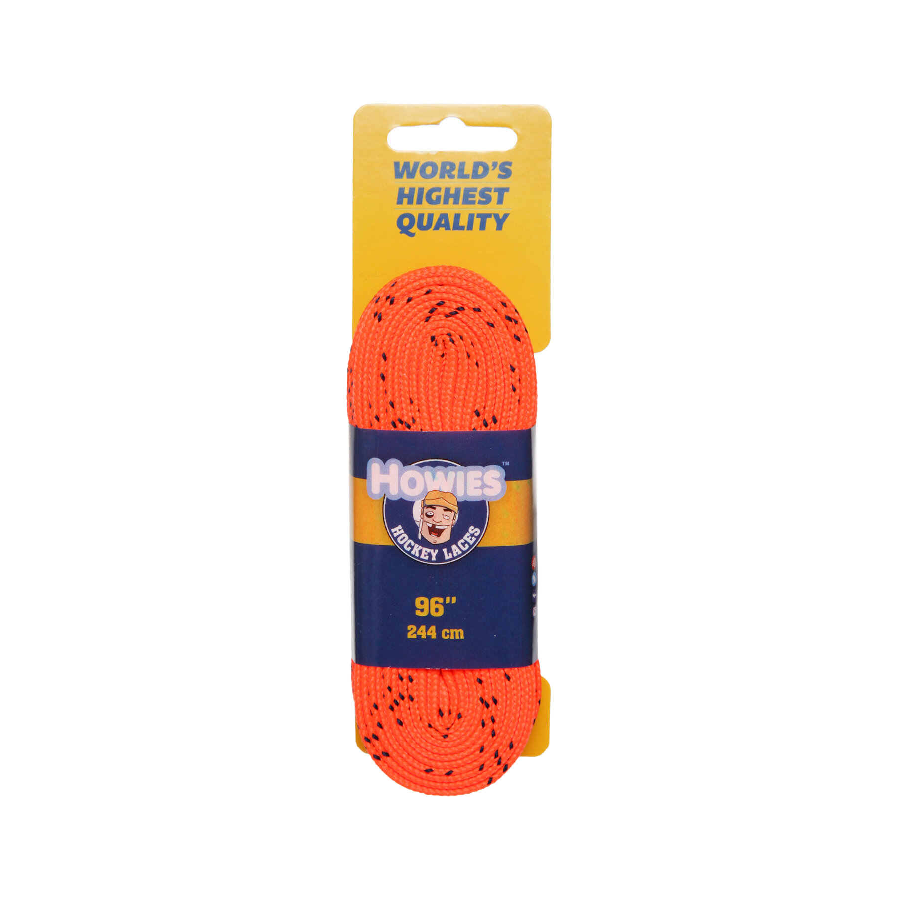 Шнурки хоккейные Howies без пропитки оранжевые (120"/305) (NS)