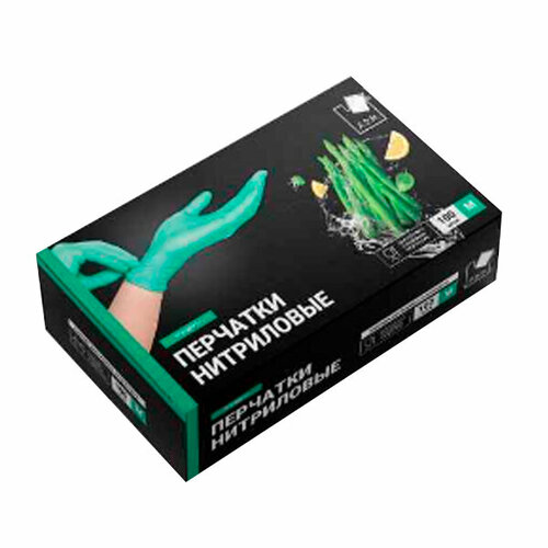 Перчатки универсальные нитриловые мятный M 100 шт SEMPMI2 2690₽