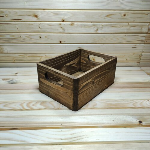 Деревянный ящик для хранения Hand made 23x17x10см