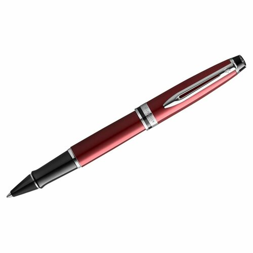 Ручка-роллер Waterman Expert Dark Red Lacquer CT, черная, 0,8мм, подарочная упаковка коробка с крышкой для ремня из крафт бумаги canze подарочная коробка для украшений красного и черного цвета