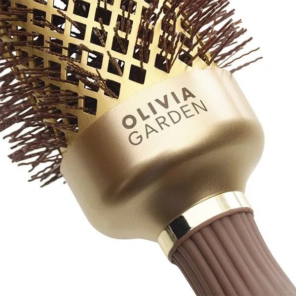 Olivia Garden NANO THERMIC Термобрашинг EXPERT BLOWOUT SHINE Wavy Bristles Gold Brown 35 - фотография № 4