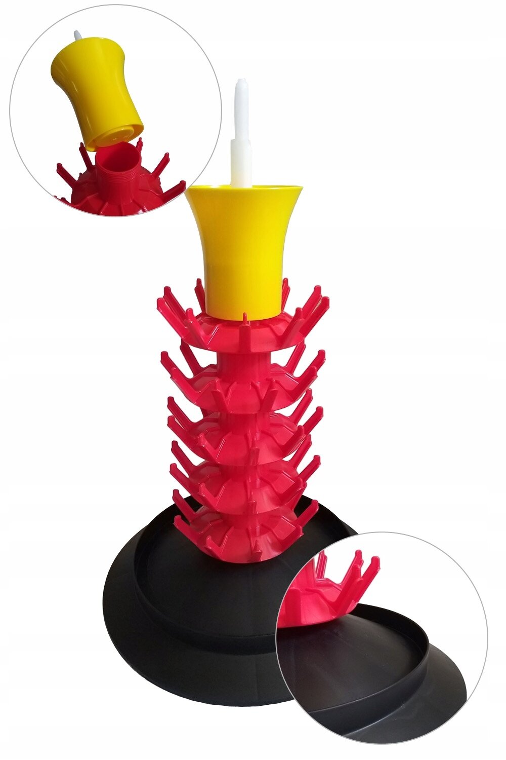 фото Стойка для сушки на 50 бутылок с ополаскивателям бутылок