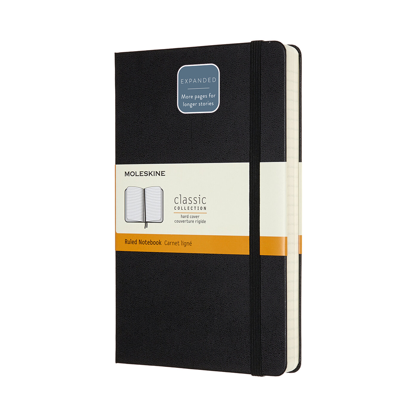 Блокнот Moleskine CLASSIC EXPENDED Large 130х210мм 400стр. линейка твердая обложка черный 6 шт./кор. - фото №8