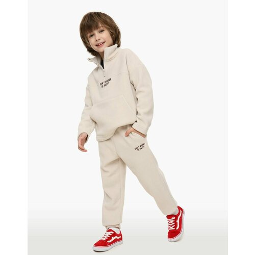 фото Брюки gloria jeans, размер 8-9л/134 (33), бежевый