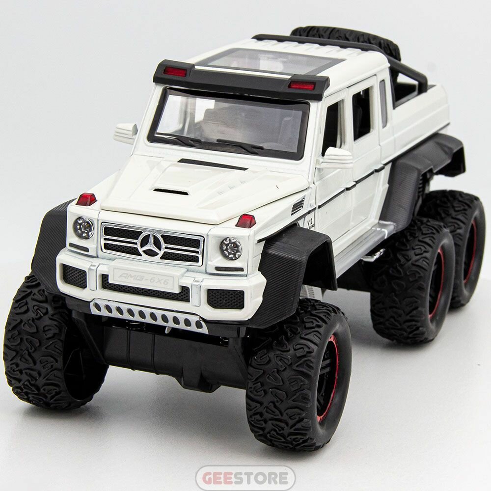 Металлическая машинка Джип Мерседес-Бенц AMG 6x6 / Гелендваген / детская машинка Гелик 24 см