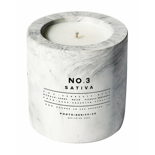 PHOTO/GENICS + CO Concrete Candle Свеча парфюмированная Sativa интерьерная, в керамической вазе, 260 г