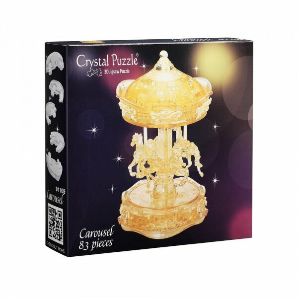 Головоломка 3D-пазл «Золотая карусель», Crystal Puzzle (83 детали)