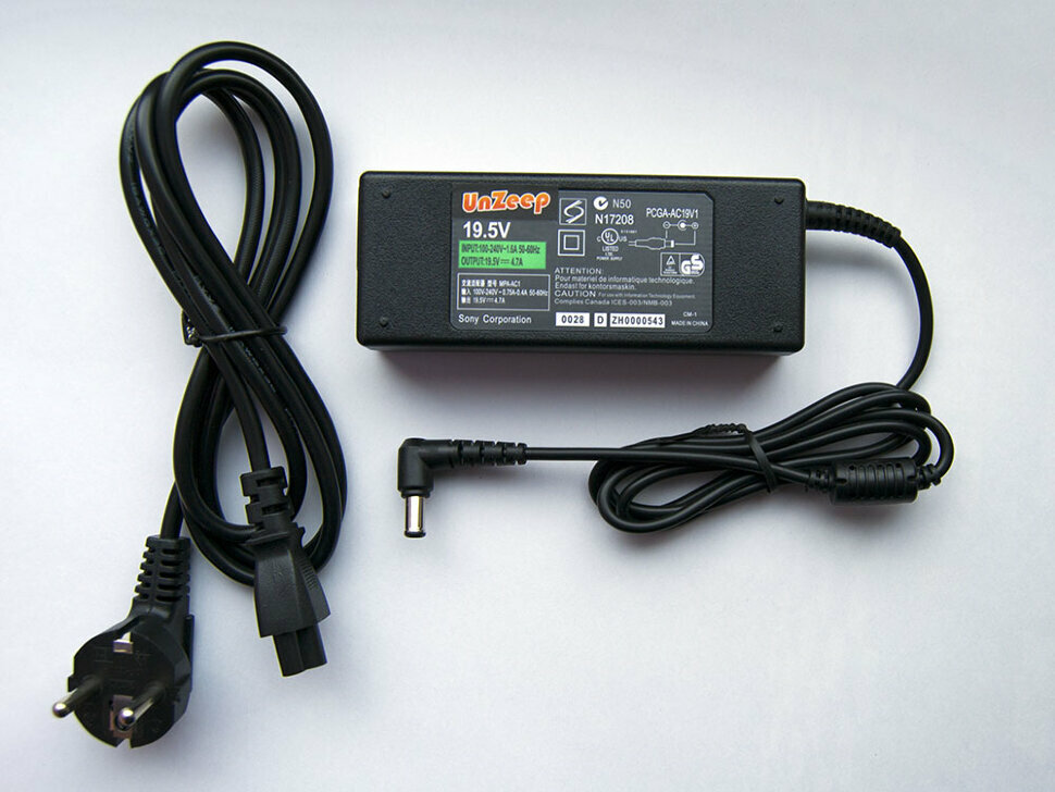 Для Sony VAIO SVE14A1S6R блок питания, зарядное устройство Unzeep (Зарядка+кабель)