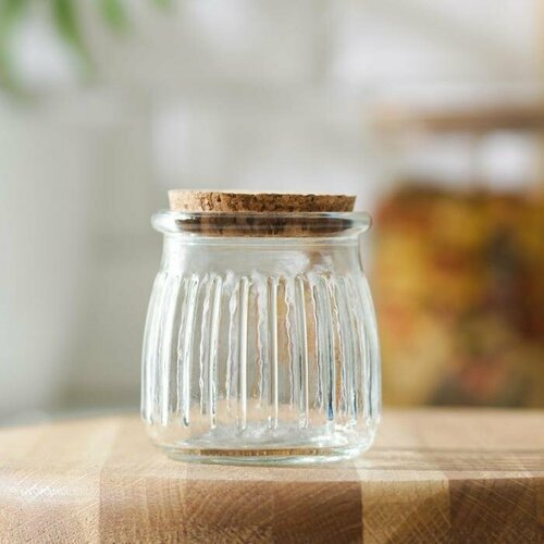 Набор 2 штуки - Баночка стеклянная для специй с пробковой крышкой Парфе 200 мл 748 см 699₽