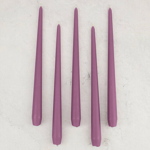 Candleslight Высокие свечи 30 см Андреа Velvet аметистовые, 5 шт всв-30-22-набор-5