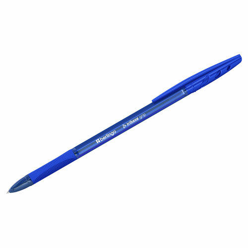 Ручка шариковая Berlingo Tribase grip синяя, 1,0мм, грип, 50 шт. в упаковке