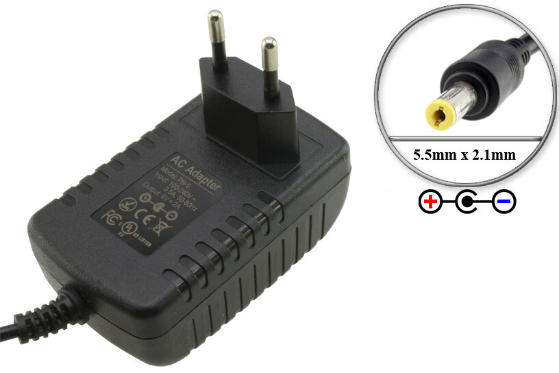 Адаптер (блок) питания 9V 2A 18W 5.5mm x 2.1mm отр. полярность (PSB-1U PNB-1UC AR-100 AR-200) отд. шнур для синтезатора Roland гитарных педалей (примочек) принтера Dymo и др.