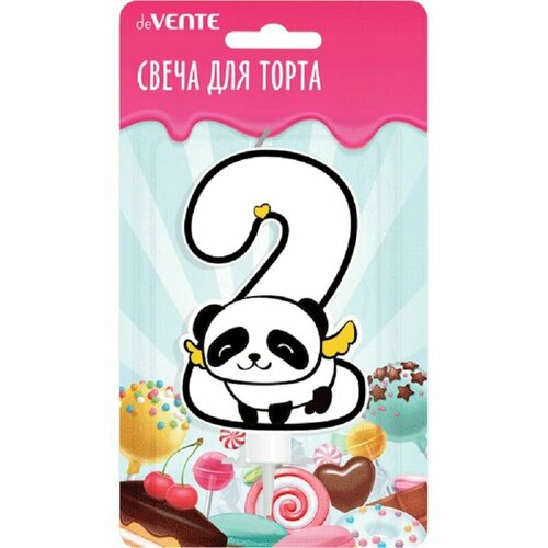 Свеча-цифра для торта deVENTE Панда 2 размер свечки 91x66x1 см с рисунком 217₽