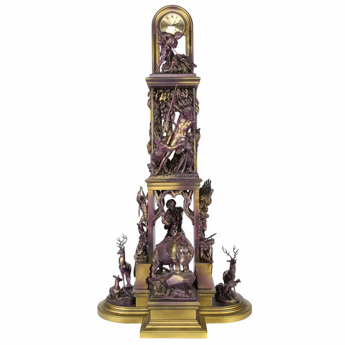 Деревянные резные часы 