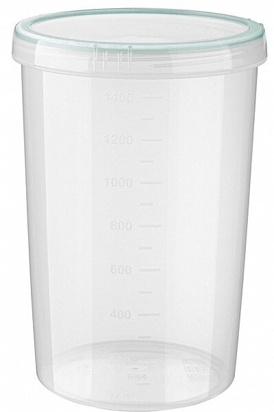 фото Банка для сыпучих продуктов Phibo / Фибо Винтаж с завинчивающейся крышкой пластик прозрачный 1.5л / посуда для кухни / контейнер для хранения