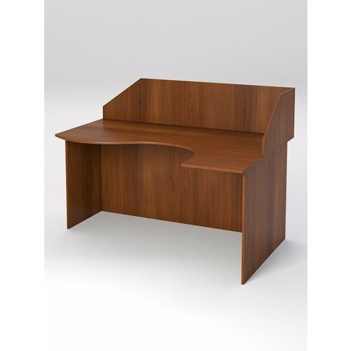 Стол эргономичный офисный СЭ-12А (Правосторонний) с экраном, Орех 160 x 110 x 110 см (ДхШхВ)