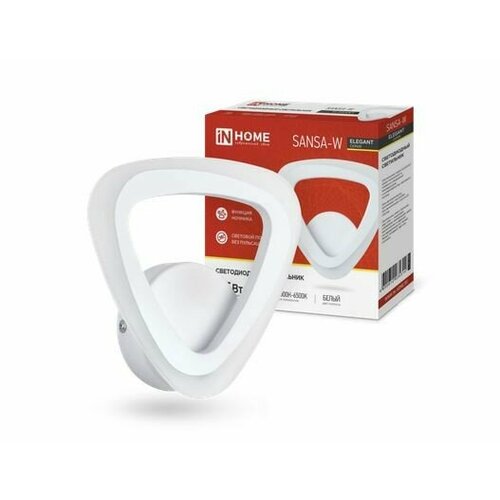 ASD/inHome светильник светодиодн. БРА управл. 15W(1050lm) 2K-4K-6K 195x45 бел ELEGANT SANSA-15W STEP COLOR 5307 (арт. 817871)