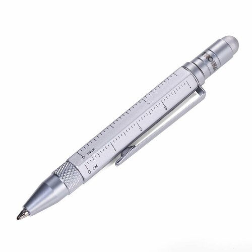 Ручка шариковая TROIKA многофункциональная, цвет серебристый, 1 шт