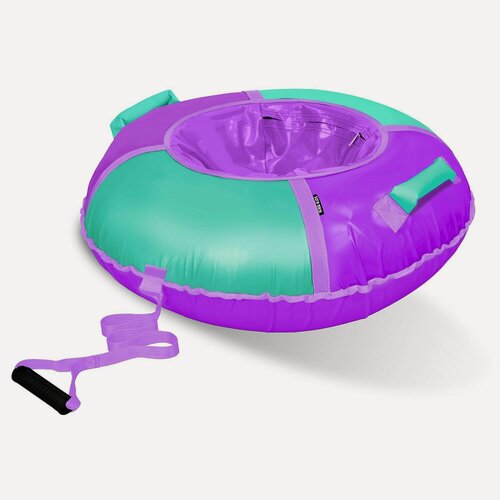 Изображение товара Тюбинг Nika ТБ1К-95/ФМ, буксировочный трос, диаметр 95 см, серый, фиолетовый