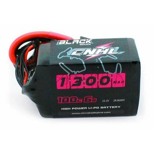 Аккумулятор CNHL Black Series 1300mAh 6S 100C LiPo XT60 аккумулятор cnhl fpvplus 1500mah 11 1v 3s 70c lipo xt60