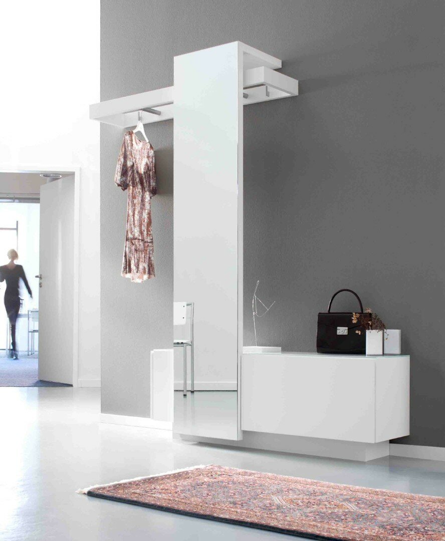 Прихожая Хай-Тек 2, МФ-Купе, размер 120х30х175 см, цвет белый — фото 1