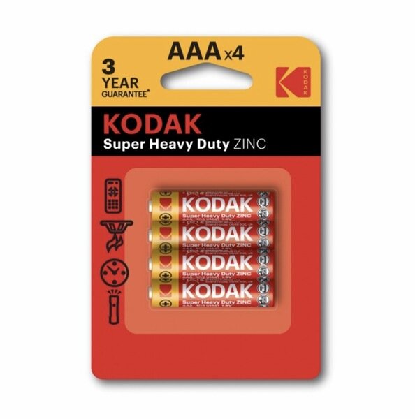 Батарейка AAA R03 (Kodak) (4шт.) SUPER HEAVY DUTY