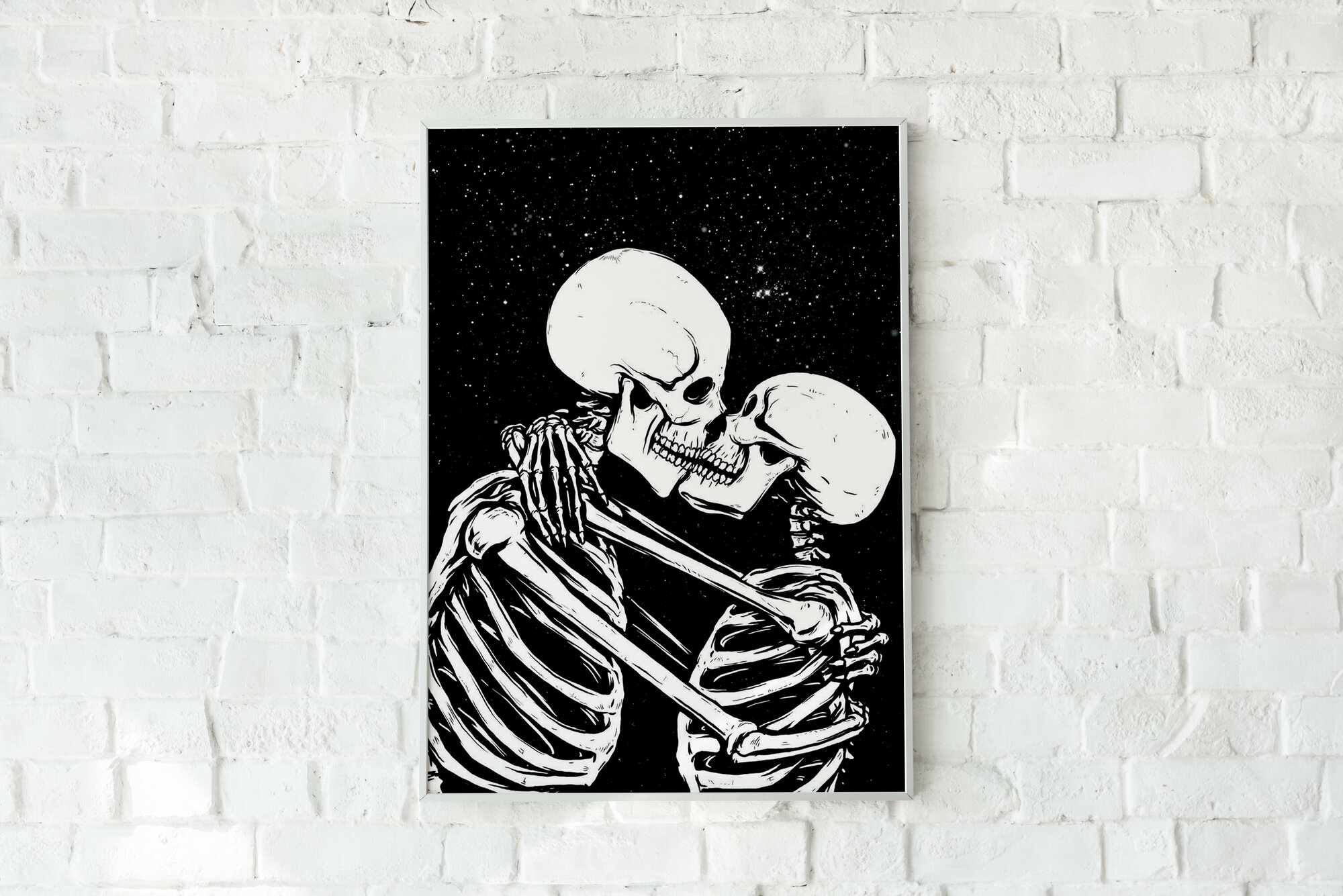 Плакат Любовь/Арт/Скелет/ Плакат на стену 30х42 см / Постер формата А3