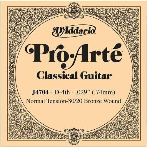 Одиночная струна для классической гитары D'Addario J4704 29