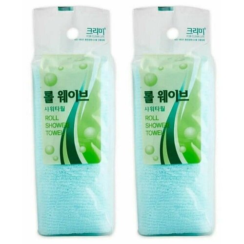 SC Мочалка для тела с плетением Волна, 2 упак