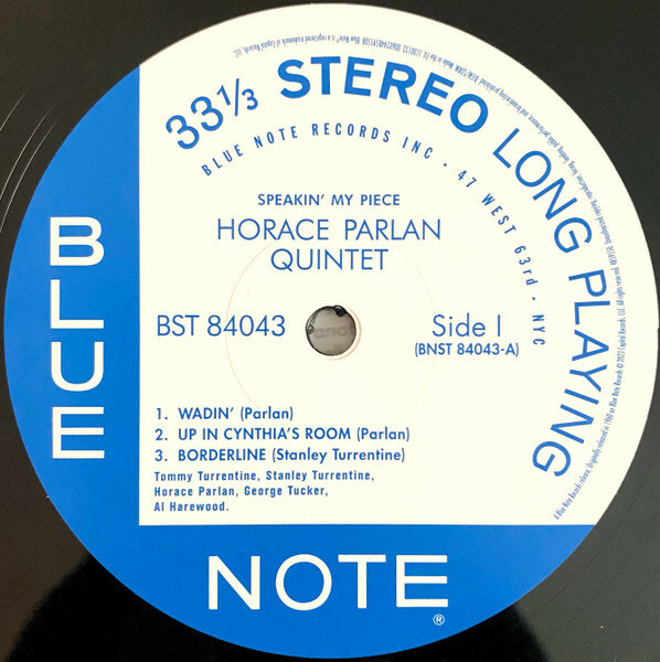 Виниловая Пластинка Parlan, Horace, Speakin' My Piece (0602448595508) Universal Music - фото №3