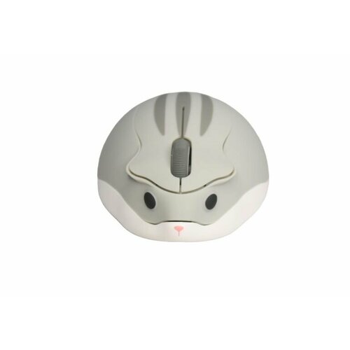 Компьютерная мышь хомячок беспроводная оптическая эргономичная CHUYI 24G Мышка с глазами Серая 176900₽