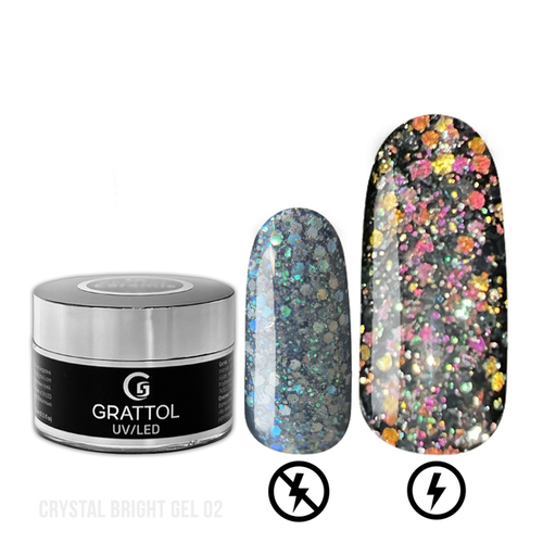 Grattol Gel Crystal Bright 02