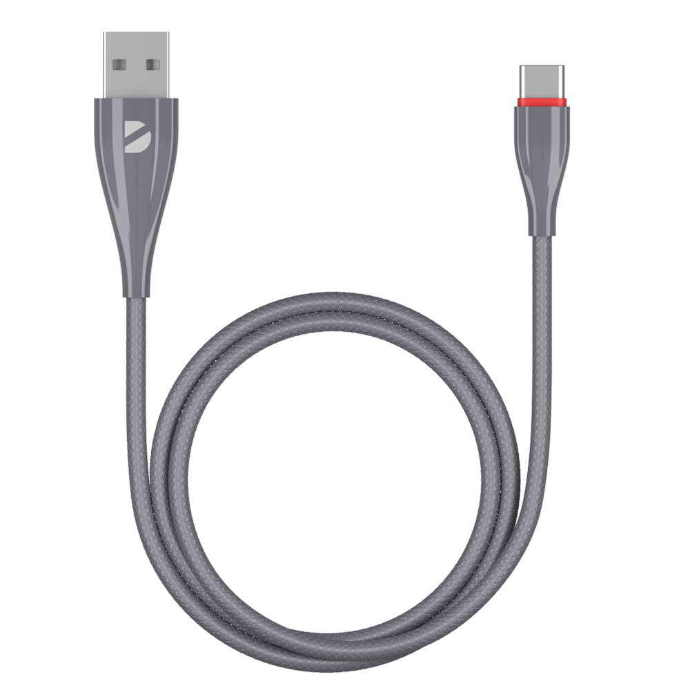 Дата-кабель Ceramic USB - USB-C, 1м, серый, крафт, Deppa 72289-OZ