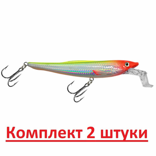 фото Воблер aqua crazy dog sr 100mm, цвет 014 (клоун), 2 штуки