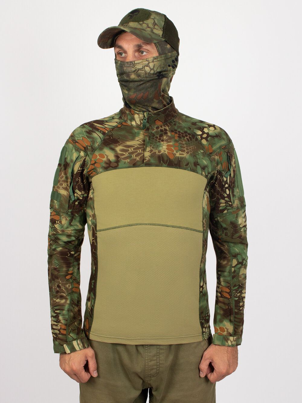Рубашка тактическая Kamukamu цвет камуфляж Питон / Combat Shirt Python (размер: 50, рост: 176-182, размер производителя: xl)