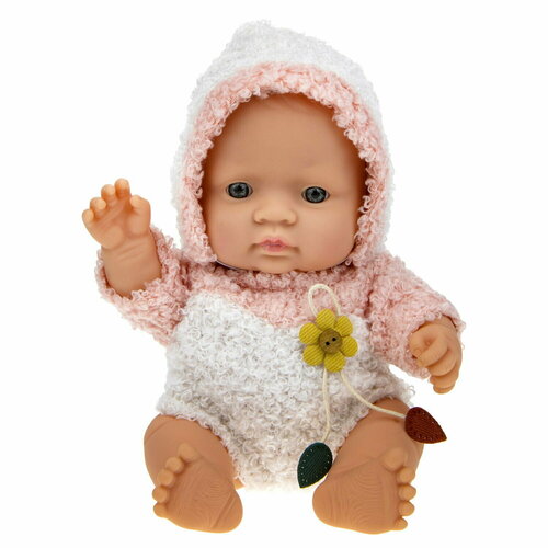 Кукла 1TOY Baby Doll в теплом розовом комбинезоне, 20 см