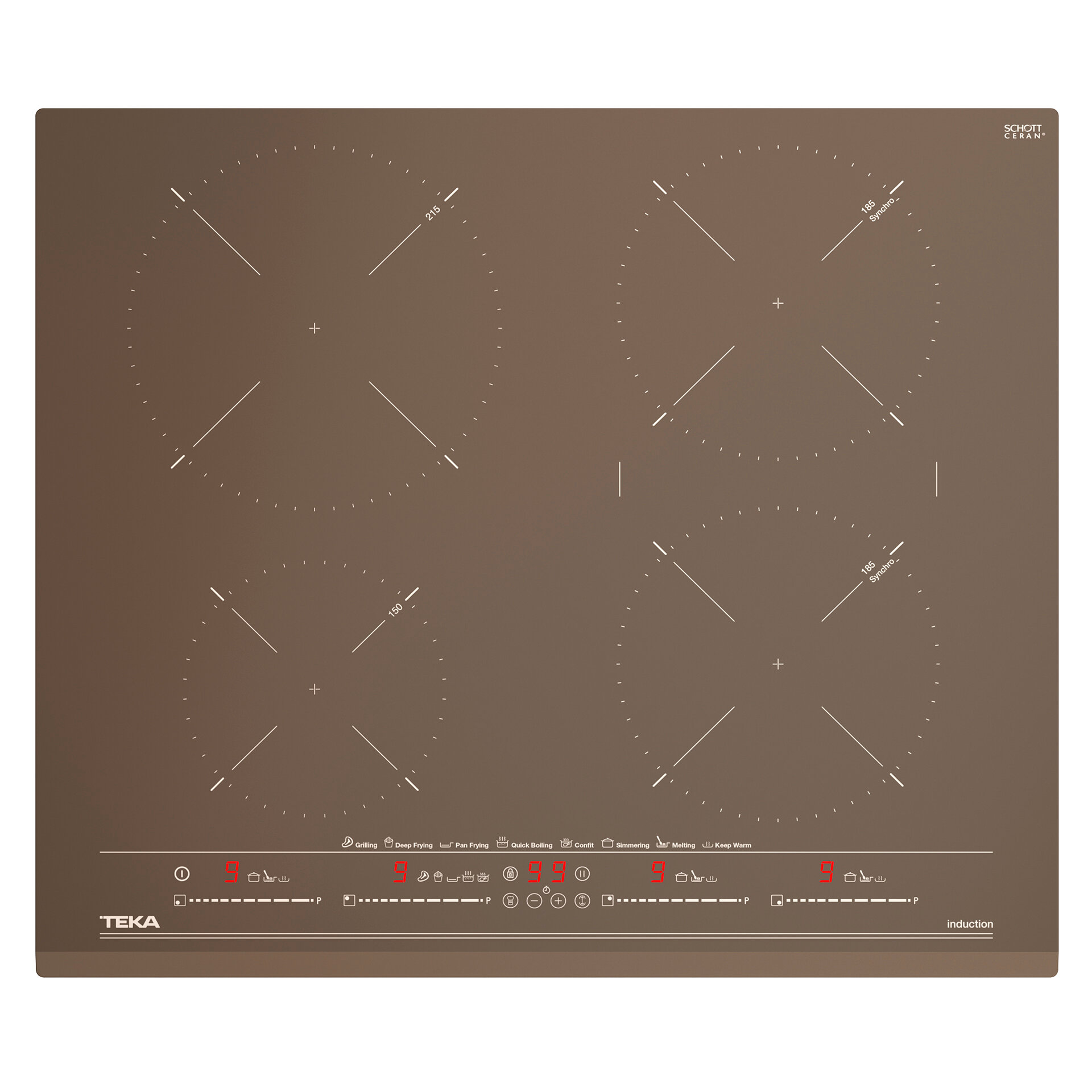 Индукционная варочная панель TEKA IZC 64630 MST LONDON BRICK BROWN, коричневый - фото №10