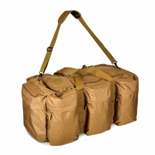 тактический рюкзак 120 литров с поясной поддержкой Баул армейский военный/сумка рюкзак тактический с лямками 120 литров песок