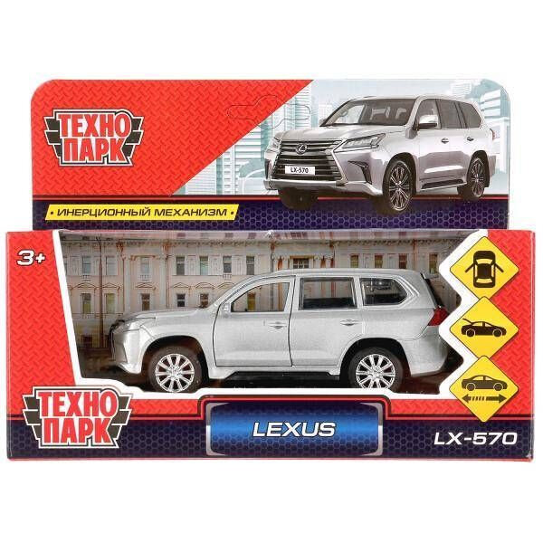 Внедорожник Lexus, 12 см, серебристый