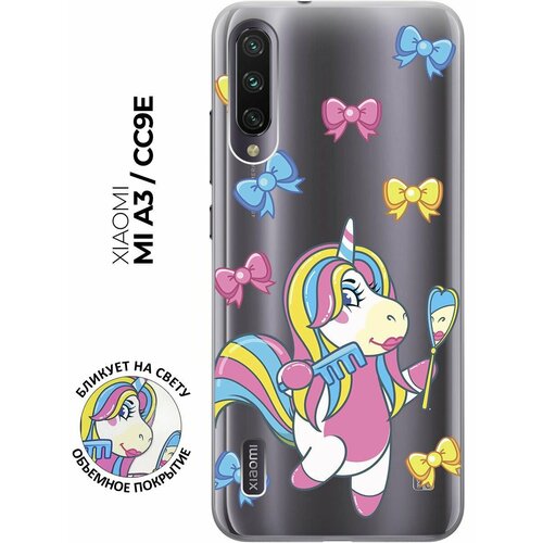 Силиконовый чехол с принтом Lady Unicorn для Xiaomi Mi A3 / CC9e / Сяоми Ми А3 / Ми СС9е защитное стекло для xiaomi mi a3 mi cc9e сяоми ми а3 и ми сс9е