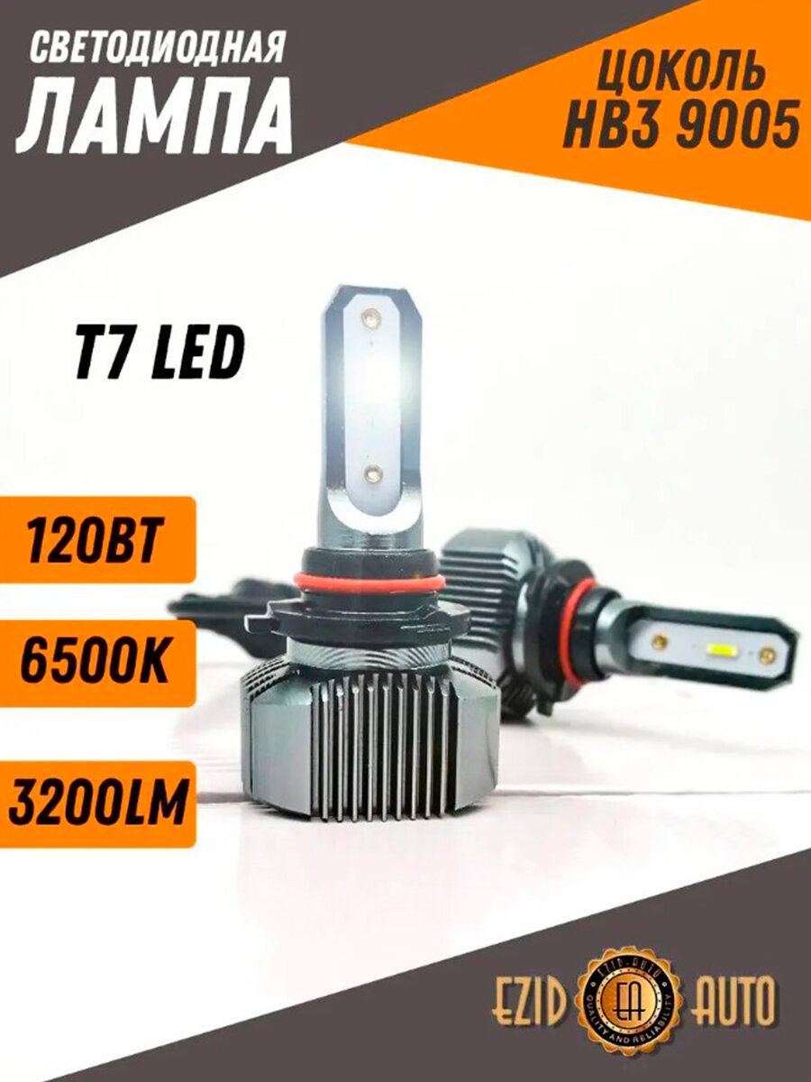 Автомобильные лампы светодиодные Led с цоколем HB3 (9005) (со встр, радиатором)